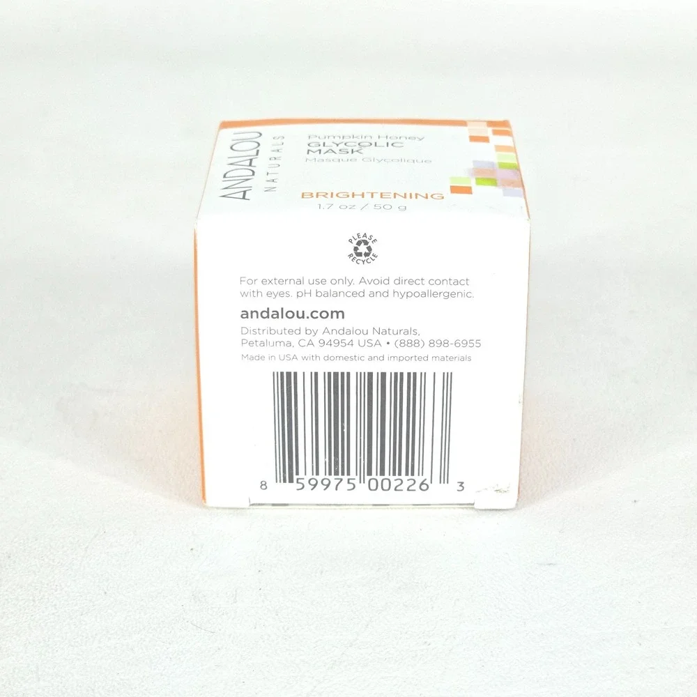 3x Andalou Naturals Pumpkin Honey Glycolic Mask Brightening 1.7oz Vegan Skincare